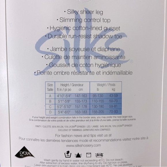 Vintage Essentials Control Top Pantyhose In Natural x2 NWT - Picture 4 of 7